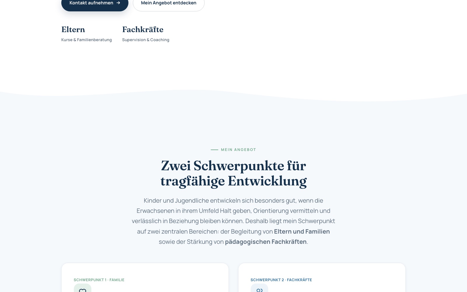 Abschnitt zu den Beratungsangeboten