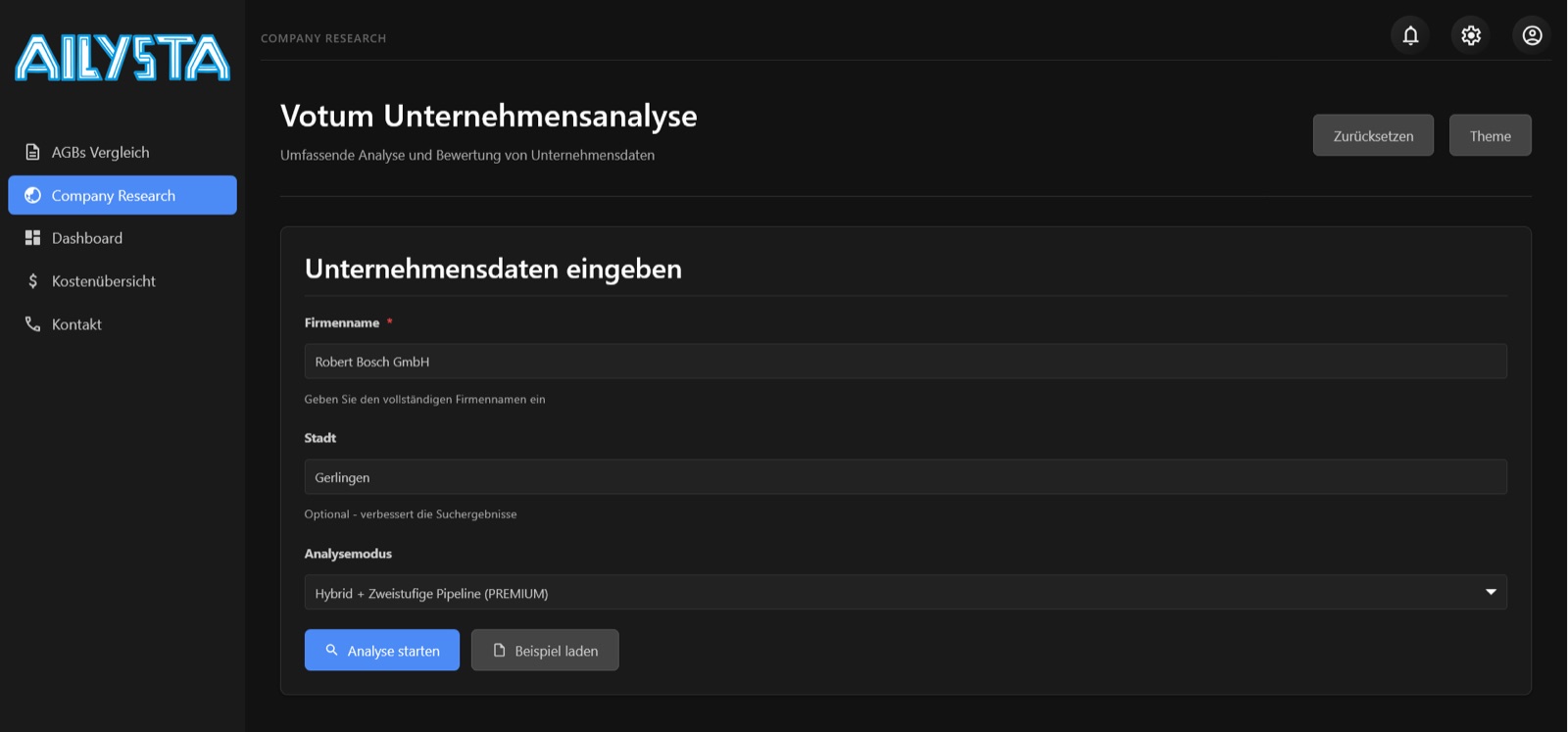 Auswertung nach Kriterien