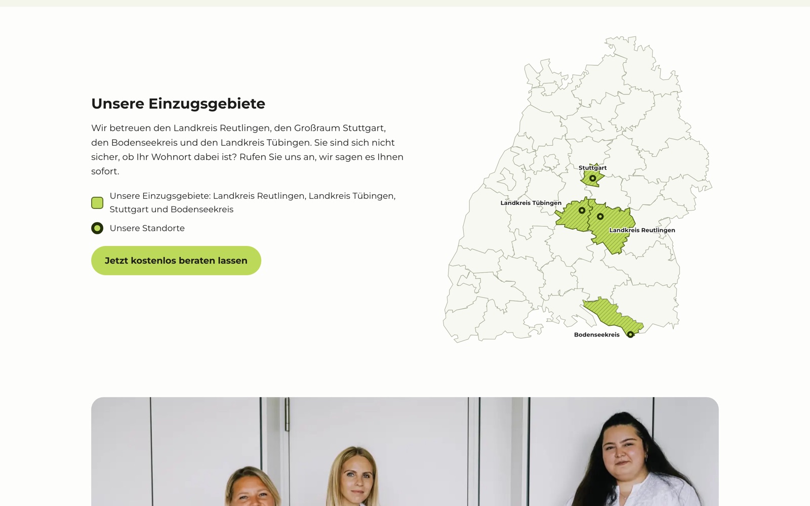 Karte der Einzugsgebiete in Baden-Württemberg