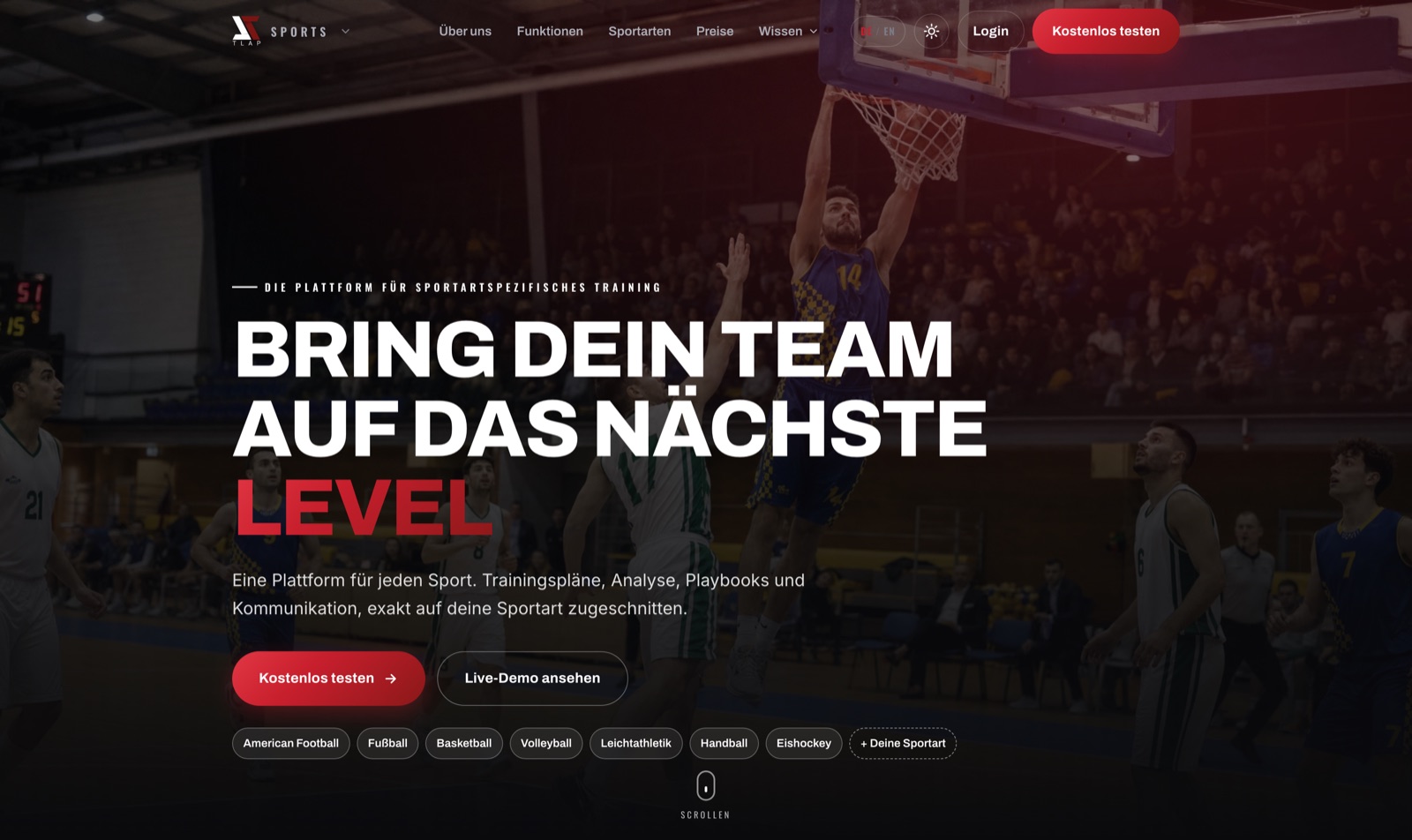 Startseite von TLAP Sports