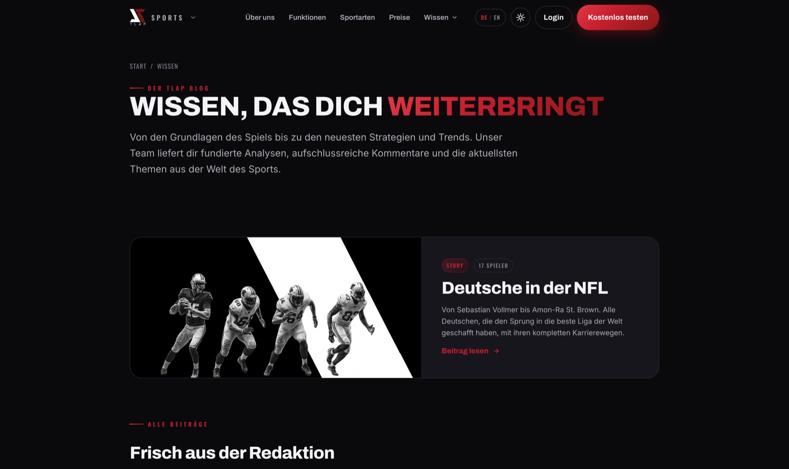 Wissensbereich mit Fachartikeln